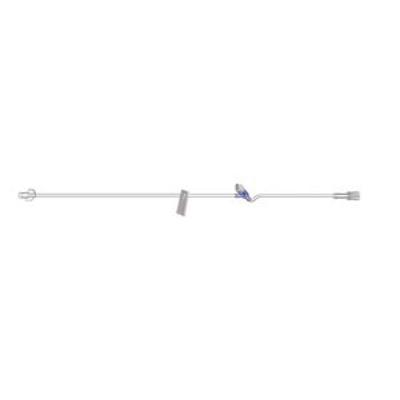 Amsino International, Inc. AE0107 IV Extension Set, 7", One Slide Clamp, PosiSite Needleless Injection Y Site, DEHP-Free, Latex Free (LF), Female Luer & Cap, Slide Clamp, PosiSite Needleless Injection Y Site, Rotating Male Luer Lock & Cap, Poly Pouch, App