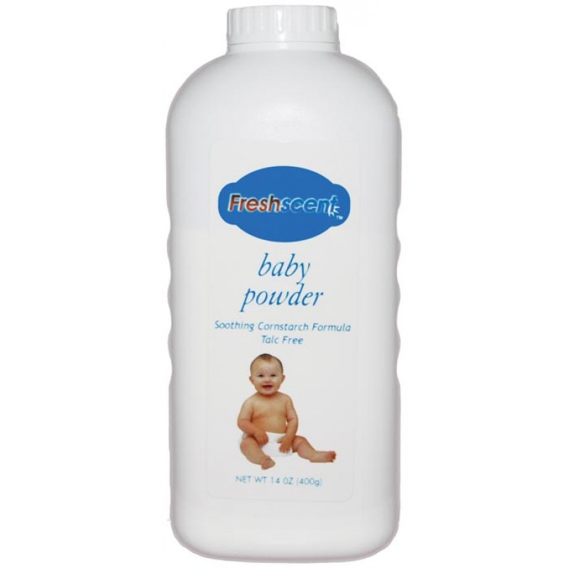 New World Imports PCS14 Baby Powder, Talc-Free, Soothing Cornstarch Formula, 14 oz, 24/cs