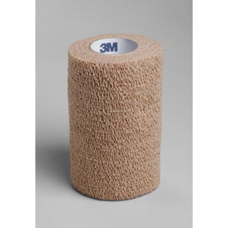 3M Health Care 1584 Self-Adherent Wrap, 4" x 5 yds, Tan, 18/cs (020278) (Continental US+HI Only)