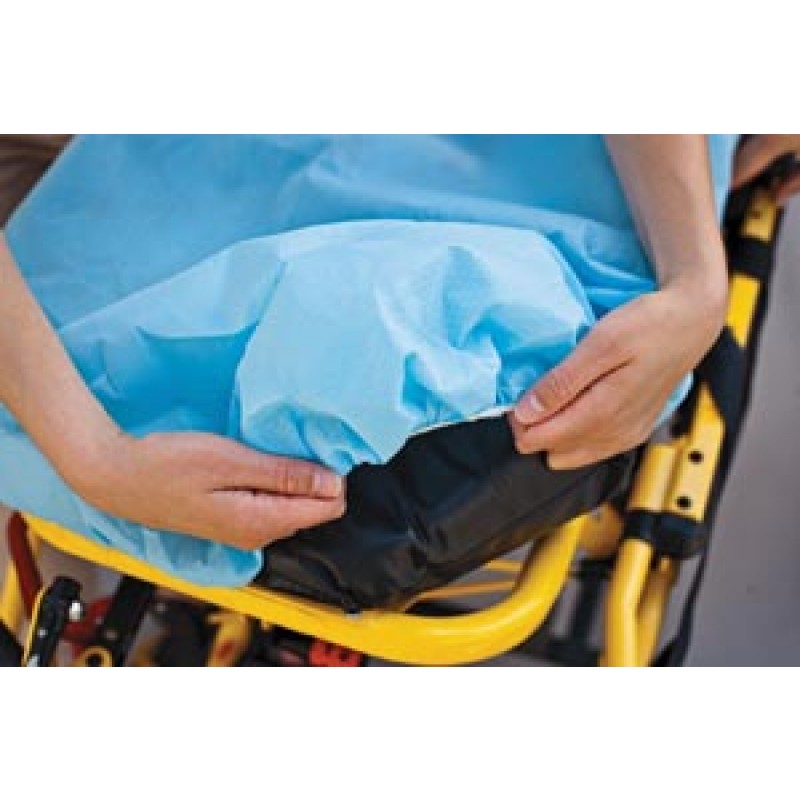 TIDI Products, LLC 980928 Drape/ Stretcher Sheet, Tissue/ Poly, 40" x 90", Blue, 50/cs (36 cs/plt)