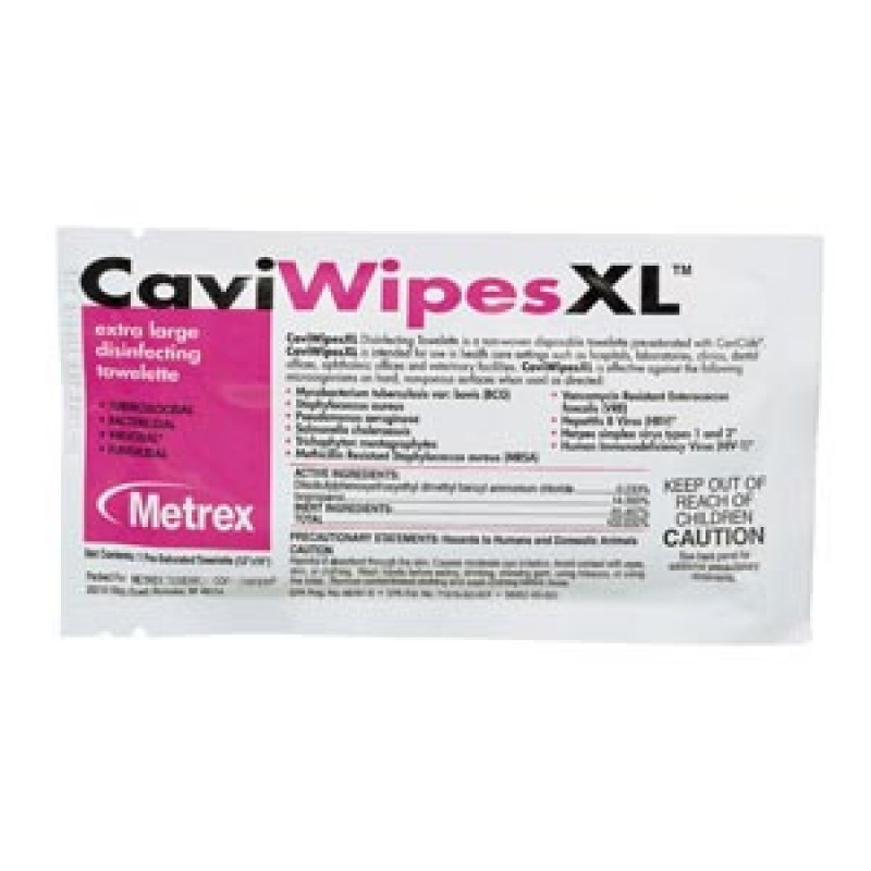 Metrex Research Corporation 13-1155 XL CaviWipes, Single, 50/bx, 6 bx/cs (42 cs/plt) (091265) (US Only)