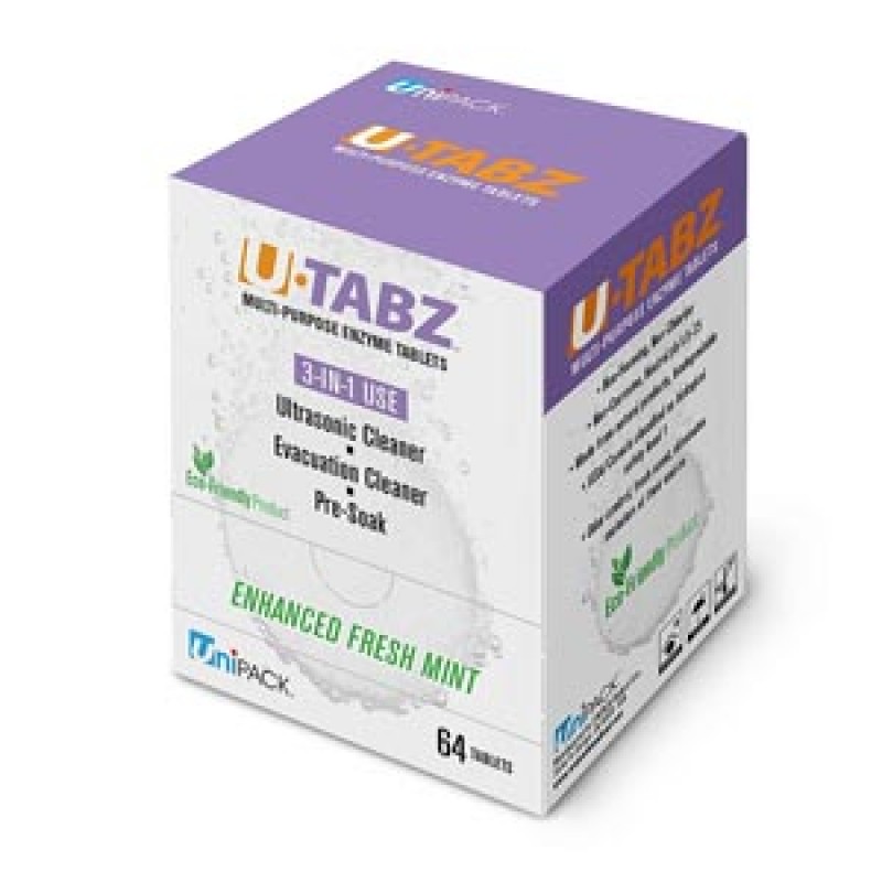 Dukal Corporation UZM-3001 U-TABZ Ultrasonic Enzymatic Tablets, 64/bx, 10 bx/cs