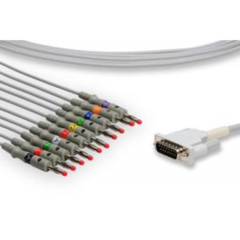 Cables and Sensors 10136 Direct Connect EKG Cable, Mortara>Burdick Compatible w/ OEM: 60-00283-01 (DROP SHIP ONLY) (Freight Terms are Prepaid & Add to Invoice-Contact Vendor for Specifics)