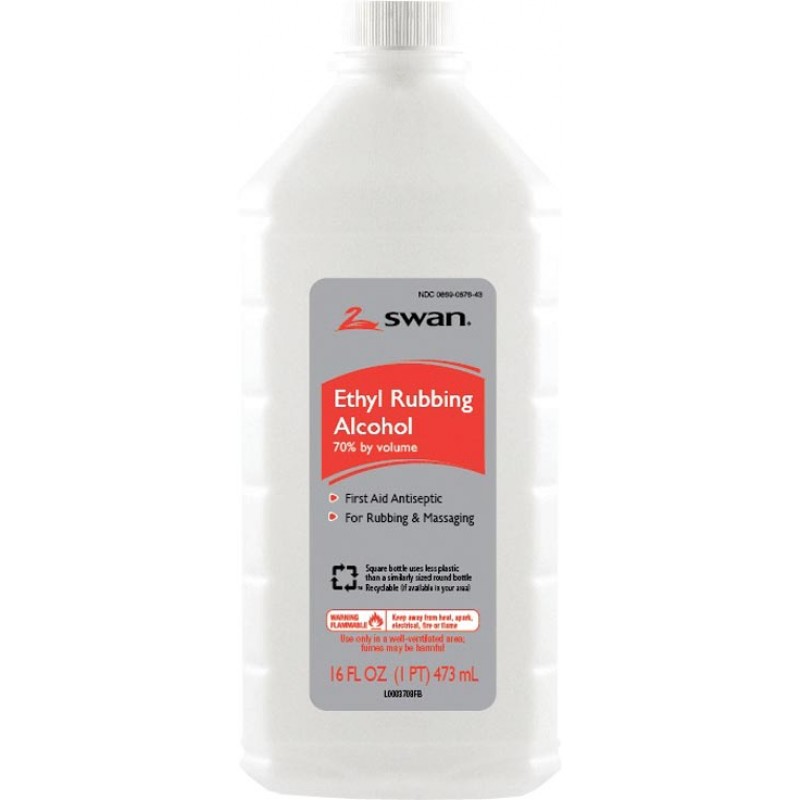 Cumberland Swan/Vi-Jon, Inc. 1000032333 Ethyl Alcohol, 70%, 16 oz, 12/cs (132 cs/plt) (87643) (US Only) (Item is considered HAZMAT and cannot ship via Air or to AK, GU, HI, PR, VI)