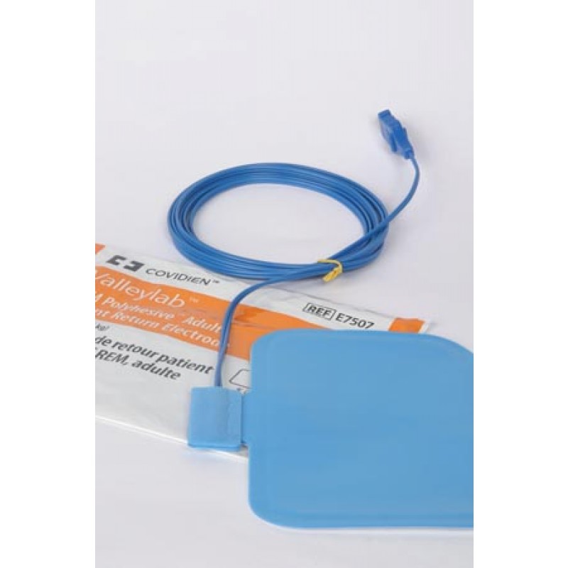 Medtronic/Minimally Invasive Therapies Group E7507 REM Polyhesive II Patient Return Electrode, Adult, 2.7m (9ft) Attached Cord, 50/cs (Continental US Only) (Item is on Manufacturer Backorder - Limitited Quantities When Available)