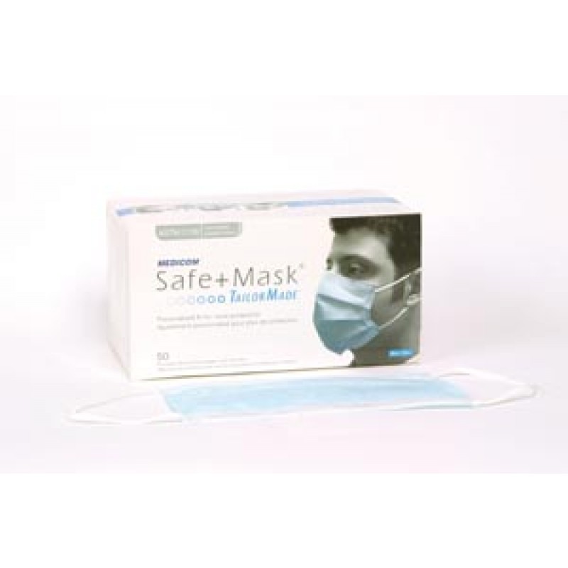 Medicom, Inc. 2070 Procedure Earloop Mask with Chin Wire, ASTM LEVEL 1 Low Barrier, Blue, 50/bx, 10 bx/cs (Not Available for sale into Canada)