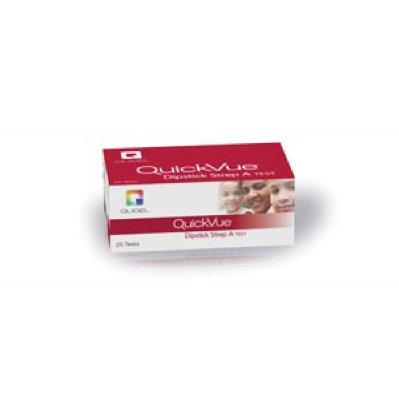 Quidel Corporation 20108 Dipstick Strep A Test, CLIA Waived, 50 test/kit (Continental US Only - including Alaska & Hawaii) (Item is Non-Returnable)