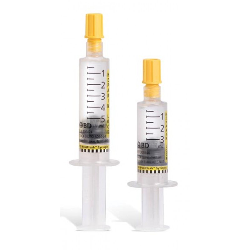 BD 306424 Heparin Lock Flush Syringe, 100 Units/mL, 5mL, 30/bx, 16 bx/cs (Rx) (Temp Sensitive; Non-Returnable)  (Continental US Only) (Drop Ship Requires Pre-Approval)