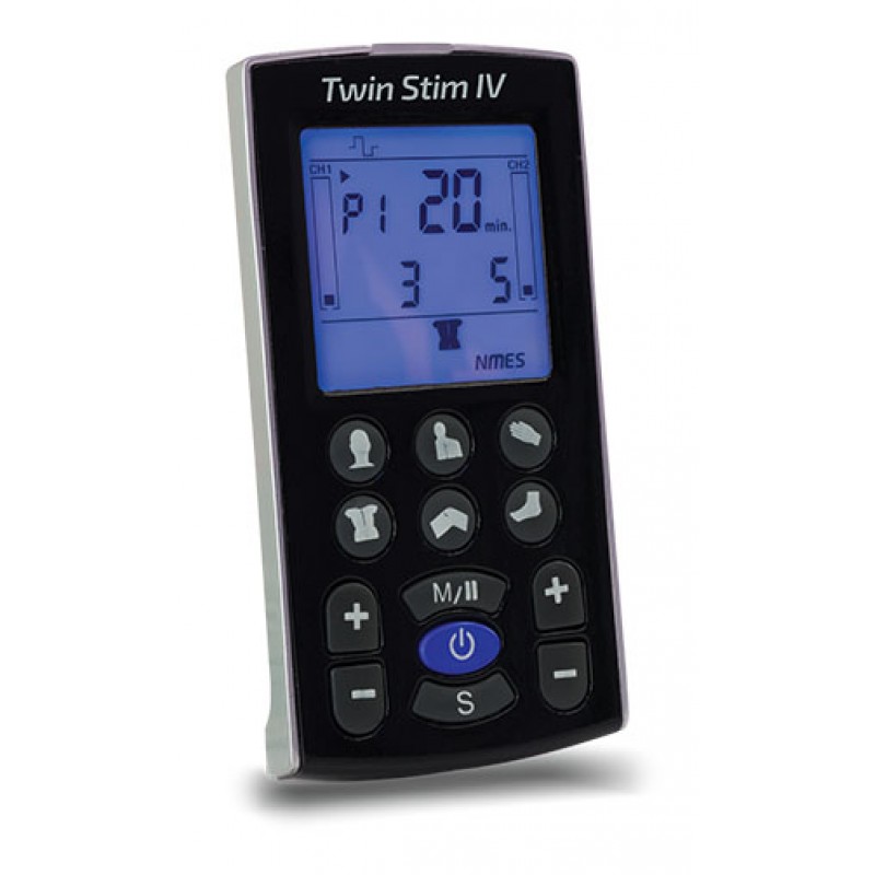 Compass Health DI2717 Twin Stim IV System, Full Kit Includes: Device, 4 Pack of InTENSity Electrodes, Pair of Lead Wires, Lithium Ion Battery, Wall/USB Charger, Belt Clip, Instruction Manual, Quick Start Guide, and Carrying Case, Basic Assembly Required,