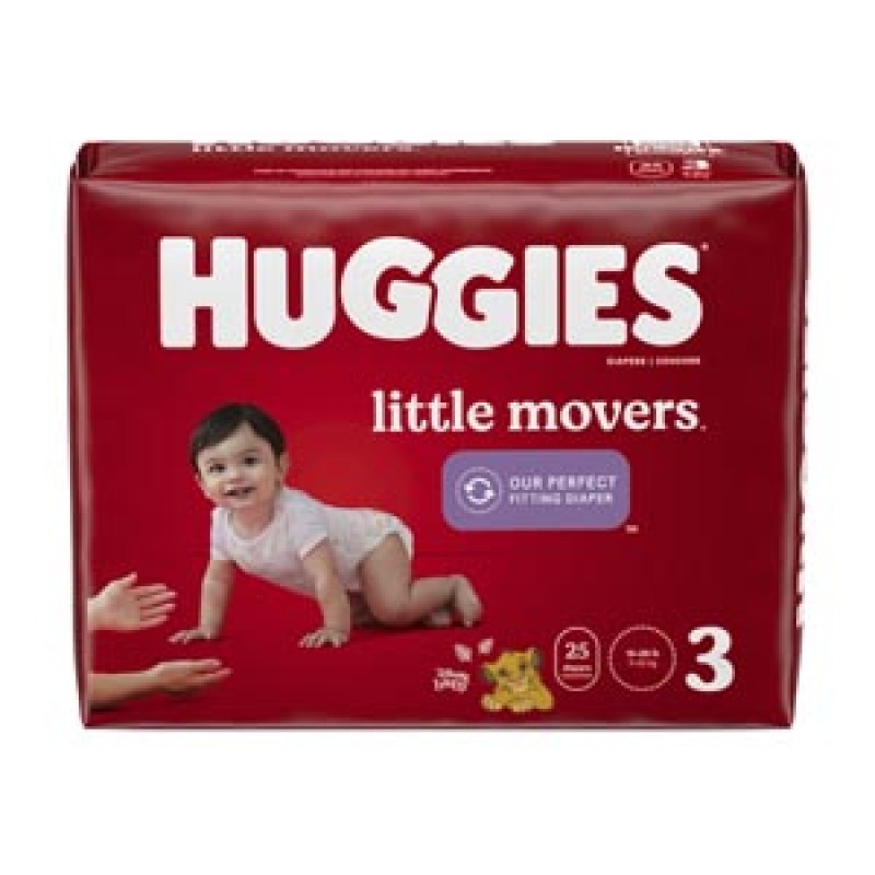 Kimberly-Clark Consumer 49678 Little Movers, Size 3, Jumbo Pack, 25/pk, 4 pk/cs