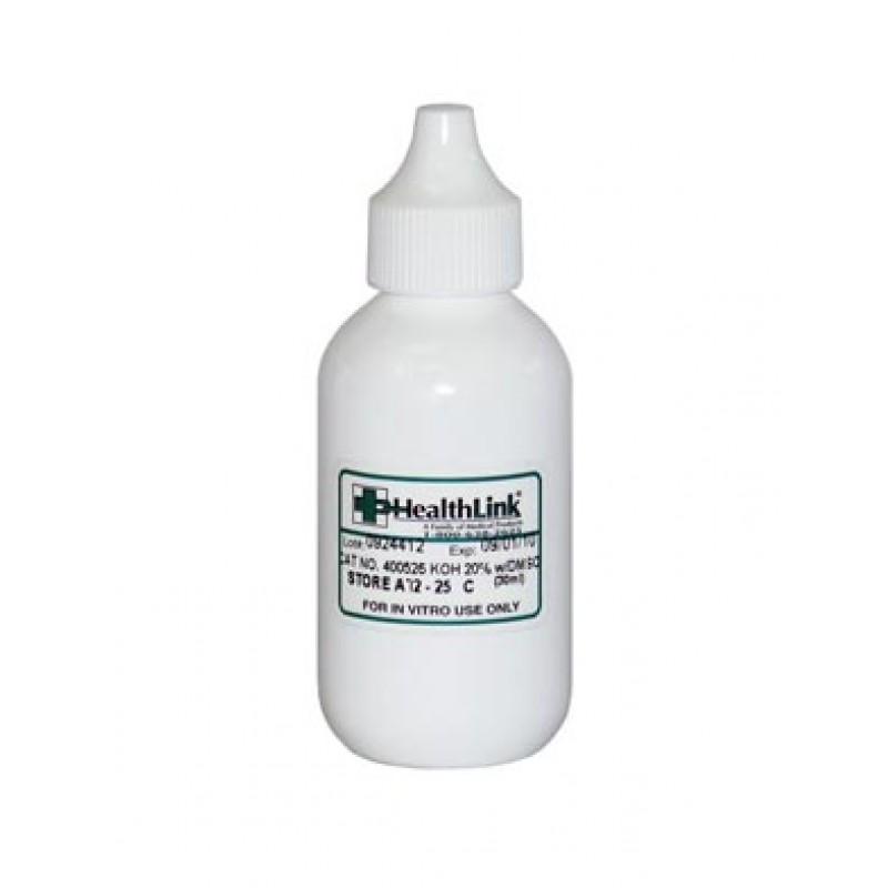 EDM3 Company LLC 400526 Potassium Hydroxide, 20% with DMSO, Dropper Bottle, 30mL (Item is Non-Returnable) (US Only) (Item is considered HAZMAT and cannot ship via Air or to AK, GU, HI, PR, VI)