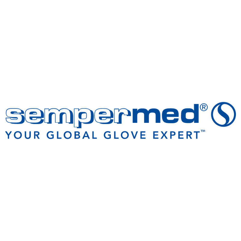 Sempermed USA TTNF103 Exam Glove, Nitrile, Medium, Powder Free (PF), Beaded Cuff, Textured Fingers, Ambidextrous, 100/bx, 10 bx/cs
