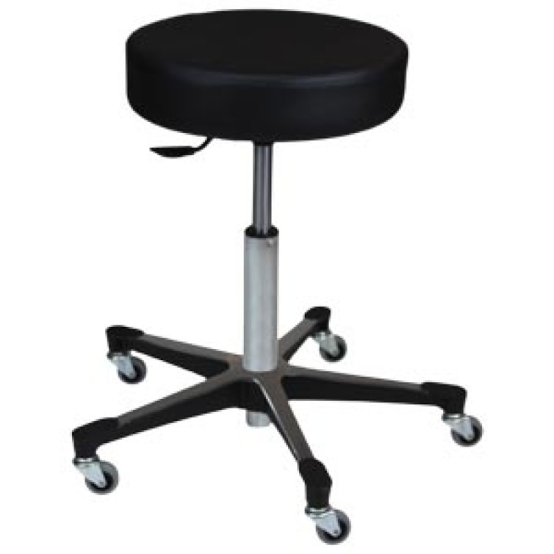 Blickman Industries 1041210025 Pneumatic Exam Stool, Black, (5) Leg, Aluminum Base (DROP SHIP ONLY)