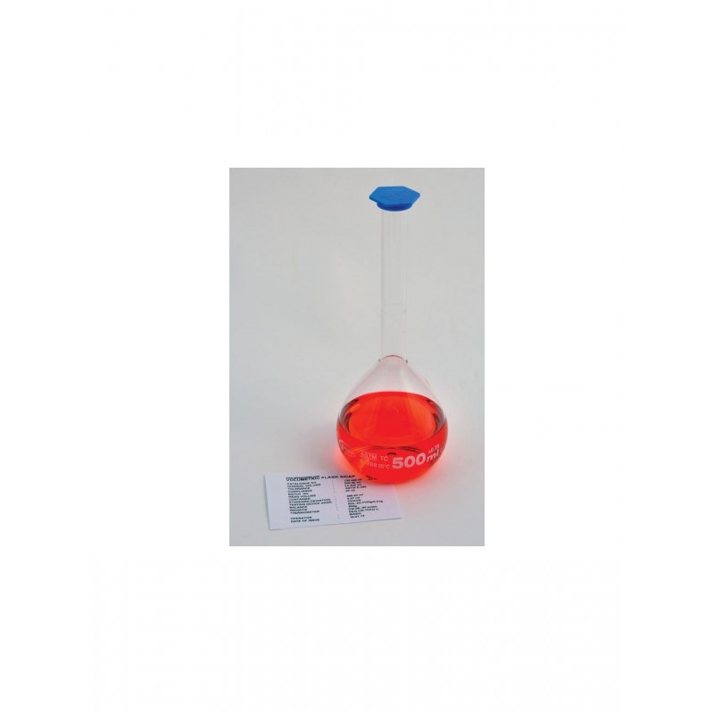 United Scientific™ FG5580-50 Volumetric Flask, Class A, Snap Cap, 50ml, EA