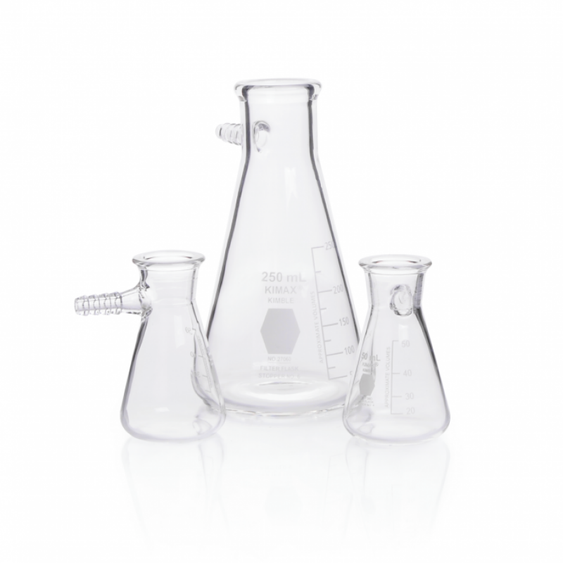 KIMBLE® 27060-500 KIMAX® Graduated Filter Flask, Glass Side Arm, 500 mL