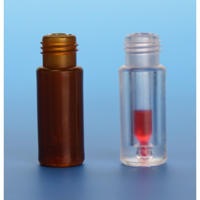 JGFinneran R.A.M.™ Amber Glass Glass/Plastic Limited Volume Vial, 100µL to 300µL, No Cap (Case of 100)