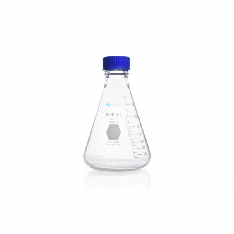 KIMBLE® FLASK,GL45,WIDE MOUTH,500ML,KIMCOTE, KC26720-500