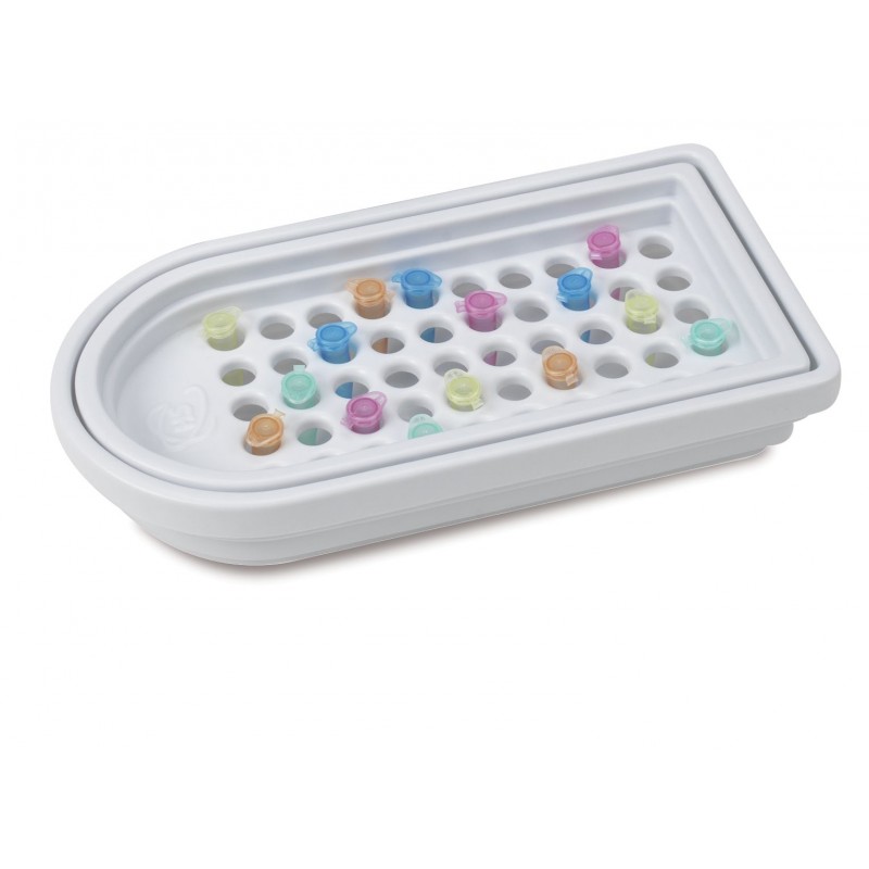 Heathrow Scientific Refigerator Rack, 50-Well, Fits 1.5 and 2.0mL Tubes, White (Discontinued)