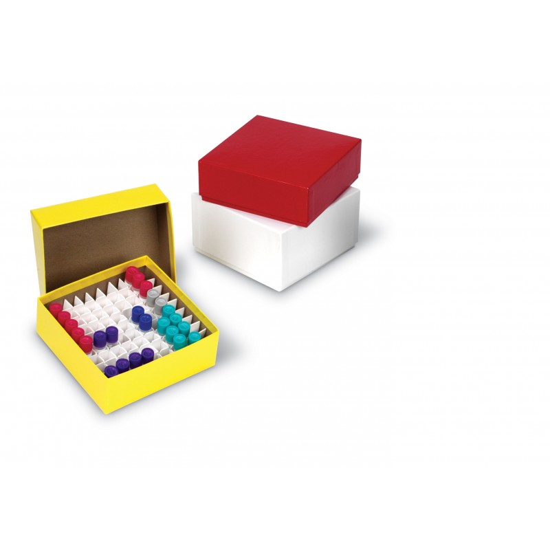 Heathrow Scientific Cryobox, Fits 1.5 and 2.0mL Vials, Partitions Sold Separately, White