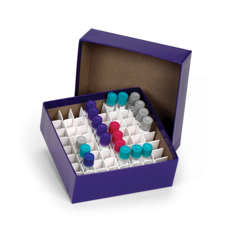 Heathrow Scientific Cryobox, Fits 1.5 and 2.0mL Vials, Partitions Sold Separately, Yellow