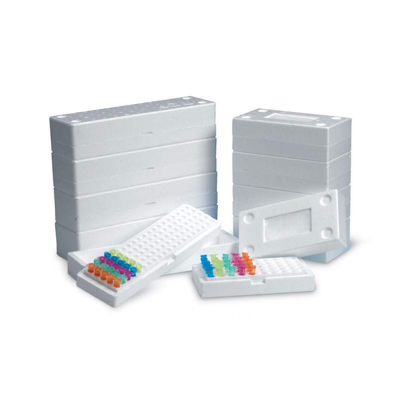 Heathrow Scientific Foam Tube Rack, 100-Well, Fits 1.5 and 2.0mL Tube, White(discontinued)