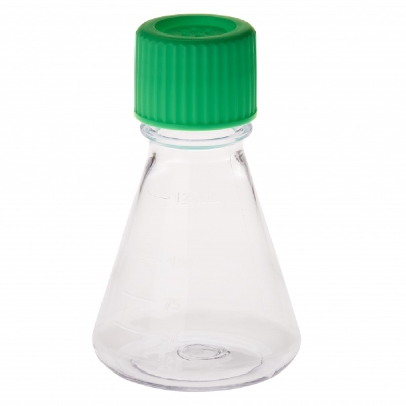 Sycamore Life Sciences SLS667821, 125mL Erlenmeyer Flask, Vent Cap, Plain Bottom, PC, Sterile, 12/Case