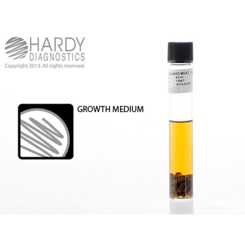 Hardy Diagnostic K219 Liquid Culture Media, Cooked Meat Medium Tube,  15 mL, 365 Day Shelf Life (Pack of 20)