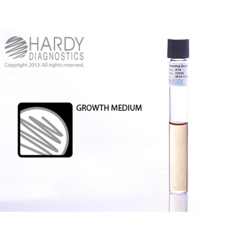 Hardy Diagnostic K74 Liquid Culture Media, Columbia Broth Tube,  365 Day Shelf Life (Pack of 20)