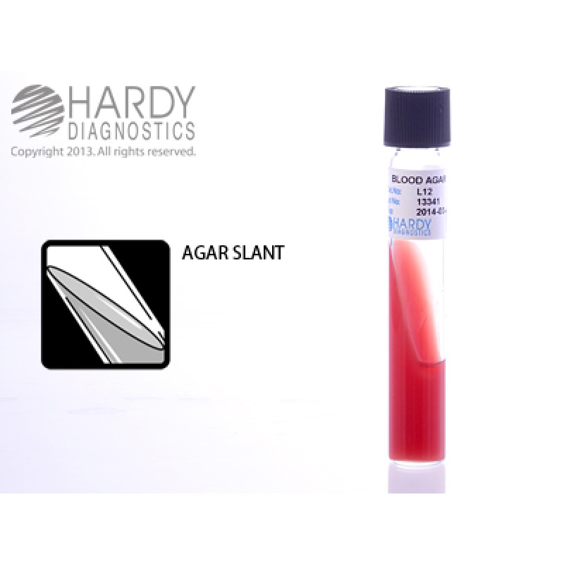 Hardy Diagnostic L12 Liquid Culture Media, Blood Agar Tube,  90 Day Shelf Life (Pack of 20)