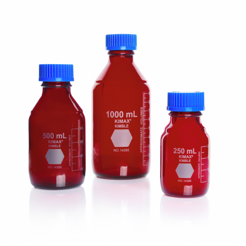 DWK KIMBLE® 14399-500 RAY-SORB® GL 45 Media Bottle, 500 mL
