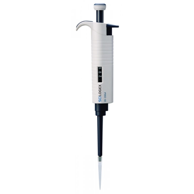 712121209999Scilogex MicroPette Air Displacement ,Single Channel 20 µL Manual Fixed Volume  Set of 1 White