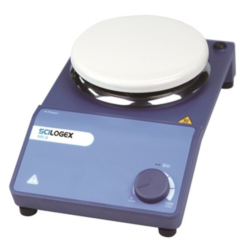 Scilogex MS-S Analog Magnetic Stirrer with 5.3" Diameter Ceramic Coated Steel Plate Plate, 110V