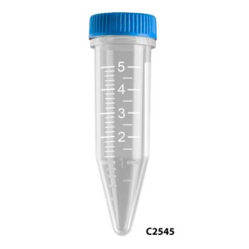 MTC Bio C2545 5mL Screw-cap MacroTube® Vivid™, sterile, w/ vivid printed graduation w/ attached screw caps in foam racks, 500/CS