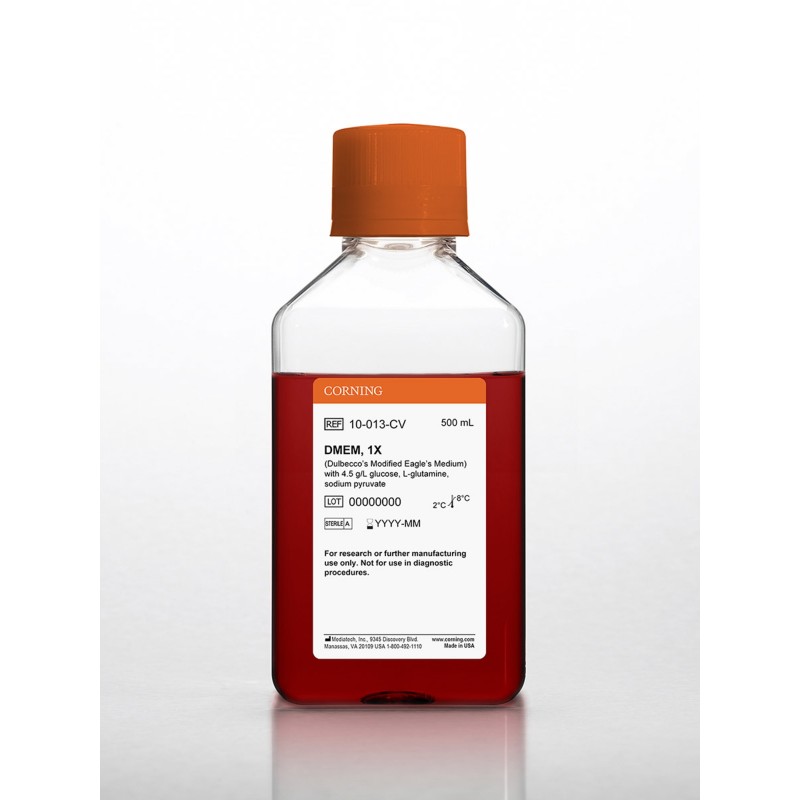 Corning 10-013-CV 500 mL DMEM (Dulbecco’s Modified Eagle’s Medium), 6/CS