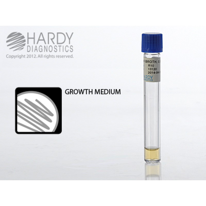 Hardy Diagnostic R10 Liquid Culture Media, BHI Broth Tube,  0.5 mL, 365 Day Shelf Life (Pack of 20)