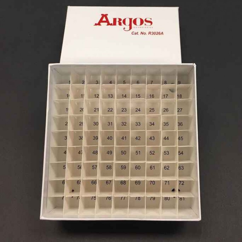 Argos Technologies PolarSafe Cardboard Freezer Box Dividers, for 196 PCR Tubes, 8 mm Openings, Pack of 12 | Cole-Parmer