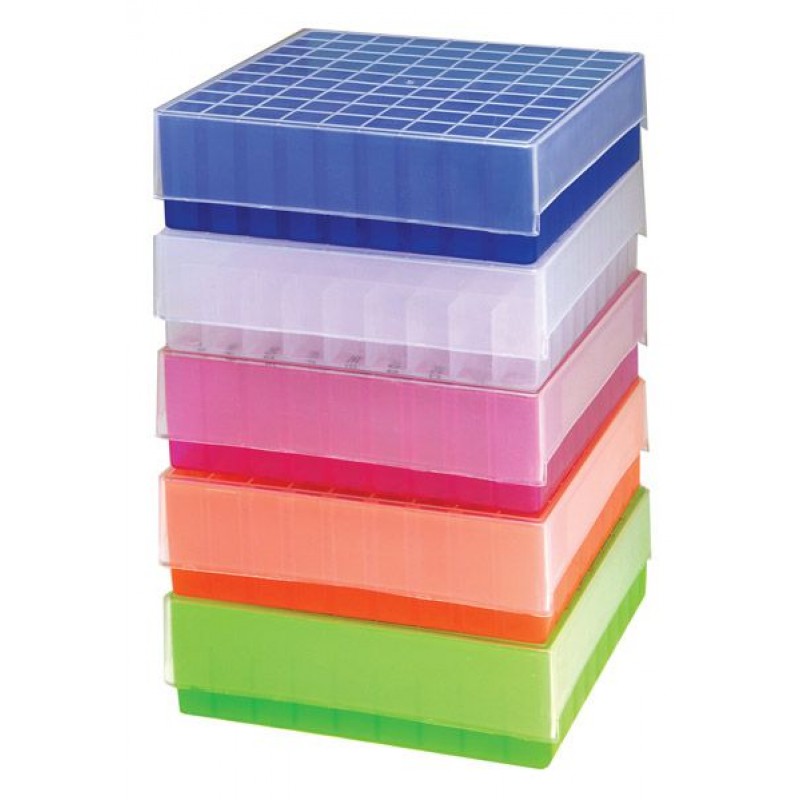 Argos Technologies Clear Freezer Boxes, 100 Place, Polypropylene, 50/cs