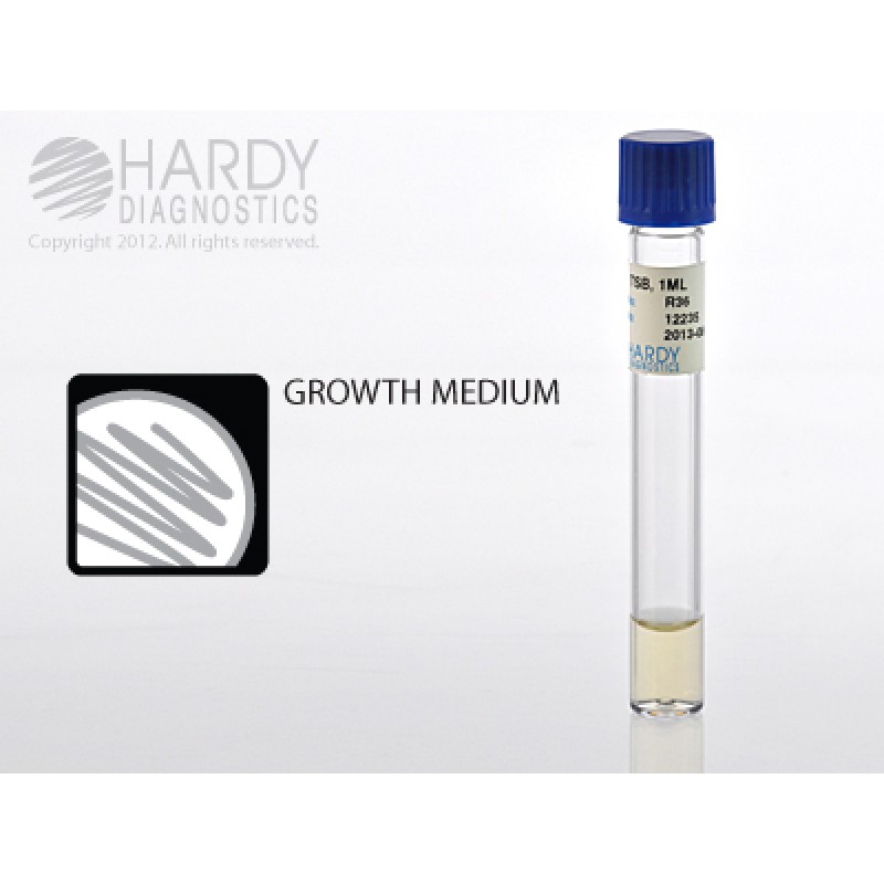 Hardy Diagnostic R36 Liquid Culture Media, TSB Tube,  1 mL, 365 Day Shelf Life (Pack of 20)
