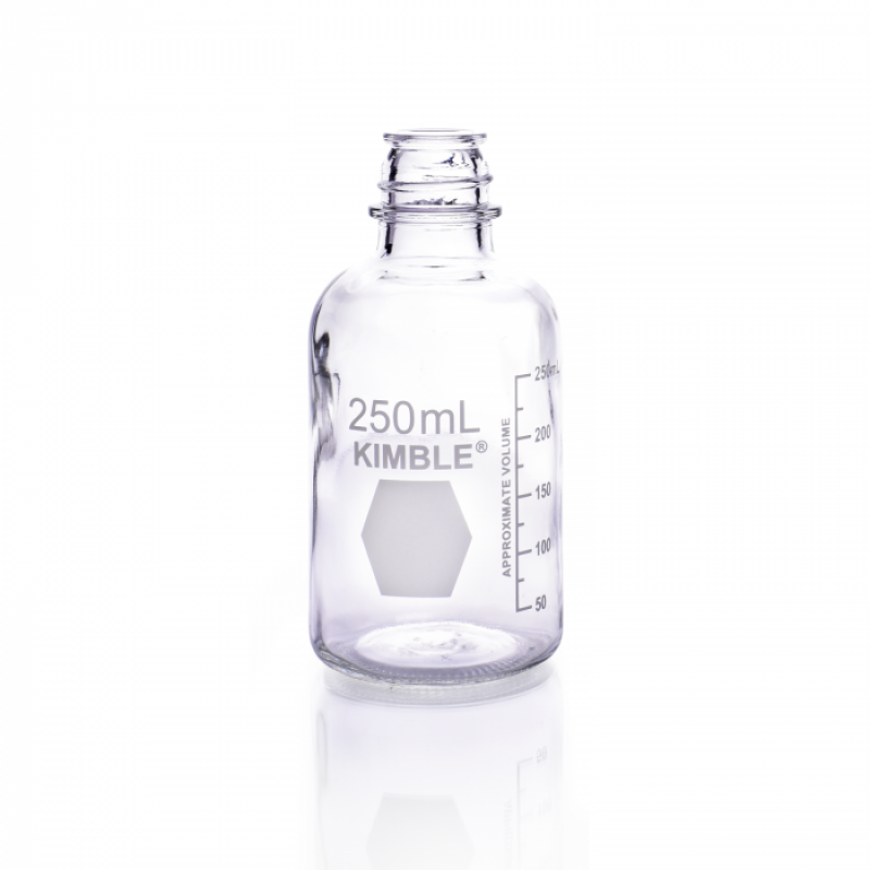 DWK 61110-250, KIMBLE® Storage/Media Bottles Only, With Graduations, 250 mL, 48/CS