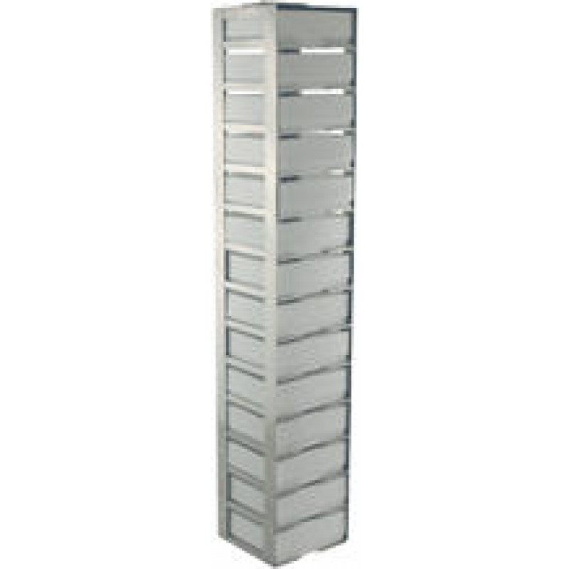 Argos Technologies Chest Freezer Vertical Rack for 2" Cryoboxes, Holds 14 Boxes, Stainless Steel (1 Rack)