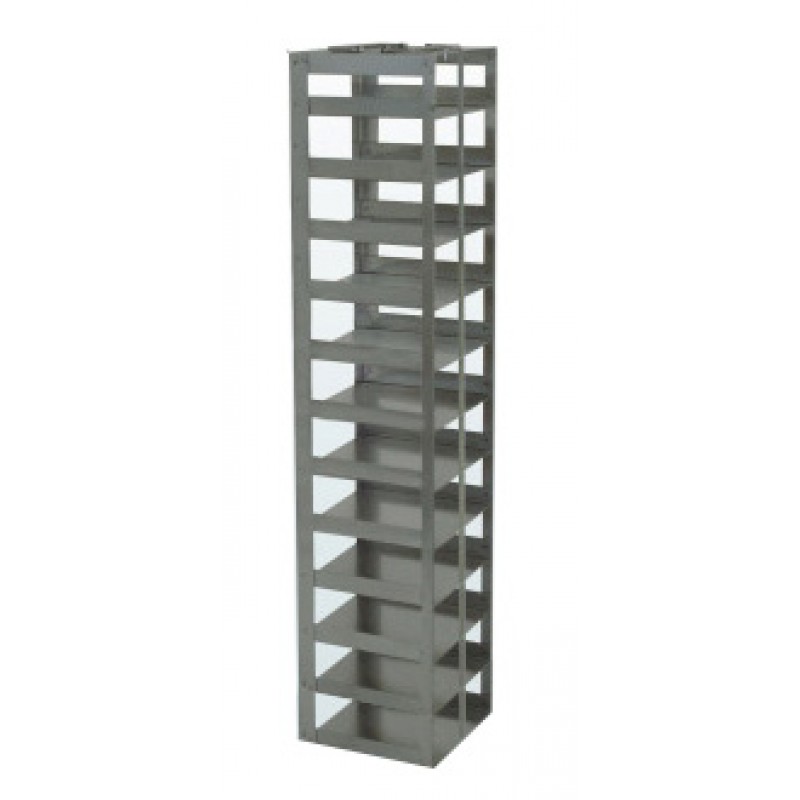 Argos Technologies Chest Freezer Vertical Rack for Plastic Cryoboxes, Holds 12 Boxes, Stainless Steel (1 Rack)