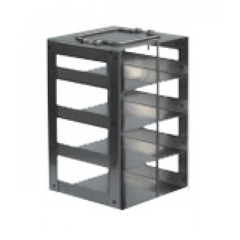 Argos Technologies Chest Freezer Vertical Rack for 25 Place Slide Boxes, Holds 4 Boxes, Stainless Steel (1 Rack)