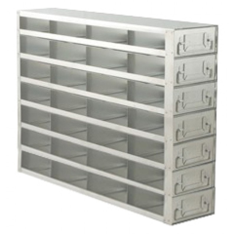 Argos Technologies Upright Freezer Drawer Rack for 2" Cryoboxes, Holds 28 Boxes, Stainless Steel, 5 x 4 (1 Rack)