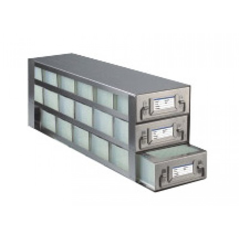 Argos Technologies Upright Freezer Drawer Rack for 96 - Deep Well  Plates, Holds 18 Plates, Stainless Steel (1 Rack)