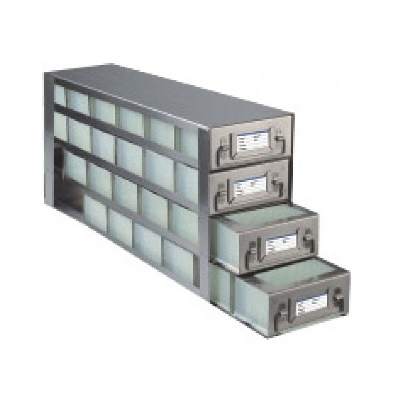 Argos Technologies Upright Freezer Drawer Rack for 96 - Deep Well  Plates, Holds 24 Plates, Stainless Steel (1 Rack)