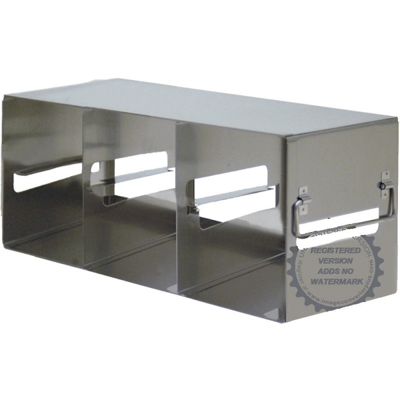 Argos Technologies Upright Freezer Eco-Rack  for 3" Cryoboxes, Holds 12 Boxes, Stainless Steel, 3 x 3 (1 Rack)
