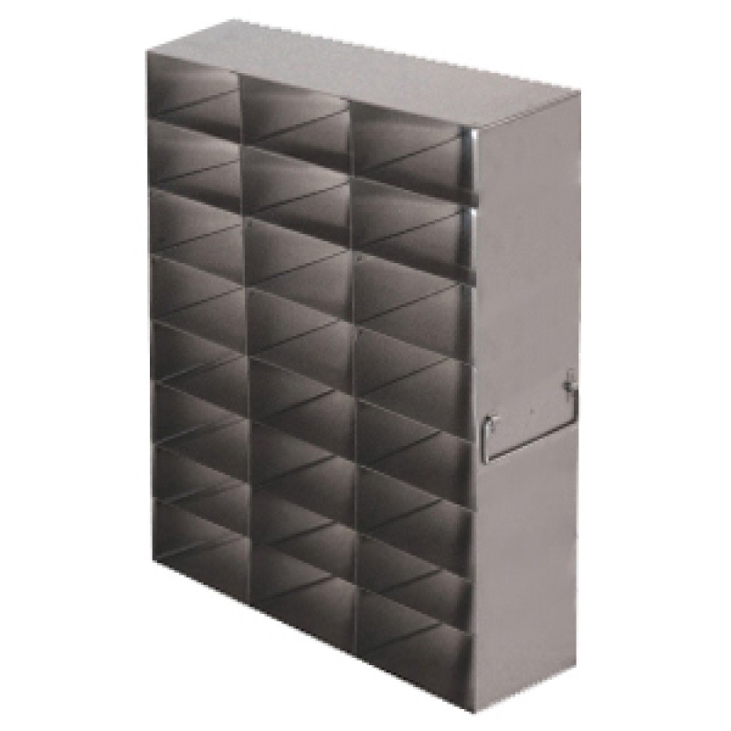 Argos Technologies Upright Freezer Rack for 25 Place Slide Boxes, Holds 24 Boxes, Stainless Steel (1 Rack)