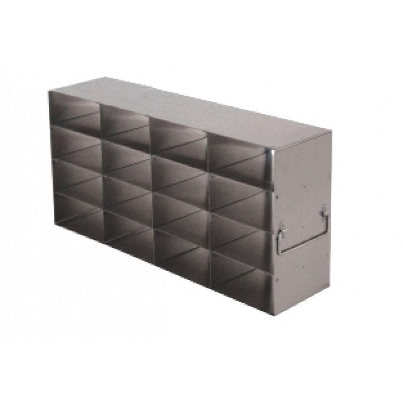 Argos Technologies Upright Freezer Rack for 25 Place Slide Boxes, Holds 16 Boxes, Stainless Steel (1 Rack)
