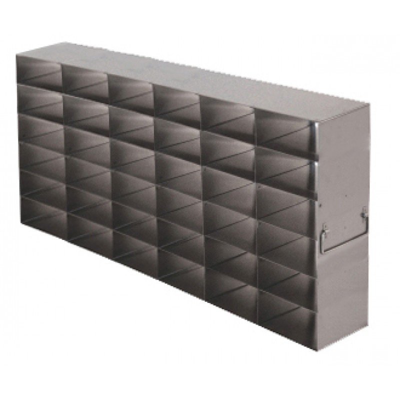 Argos Technologies Upright Freezer Rack for 25 Place Slide Boxes, Holds 36 Boxes, Stainless Steel (1 Rack)