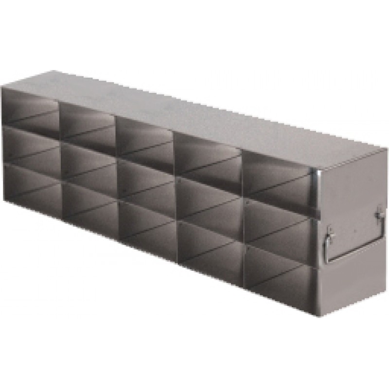 Argos Technologies Upright Freezer Rack for Matrix Boxes, Holds 15 Boxes, Stainless Steel (1 Rack)